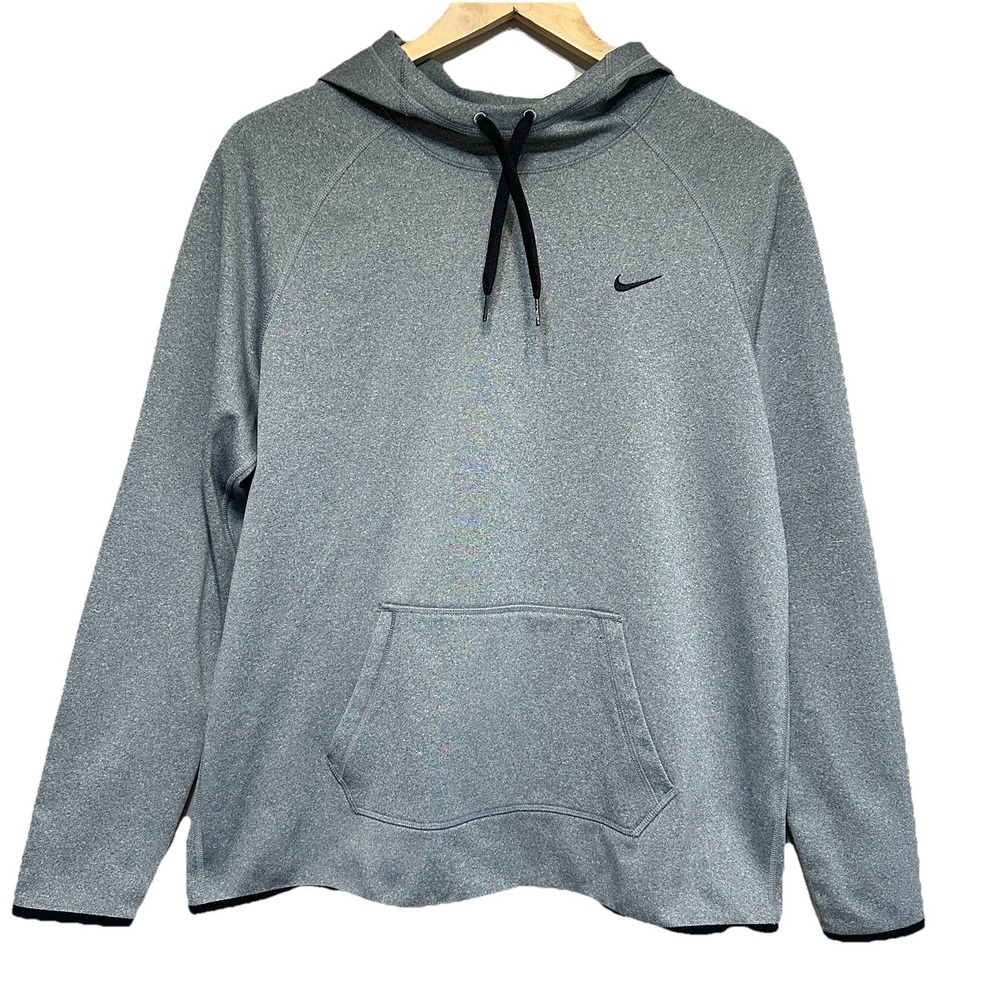 Nike Therma Training Hoodie Women's L Cool Grey Dri-Fit‎ Activewear 685459-072